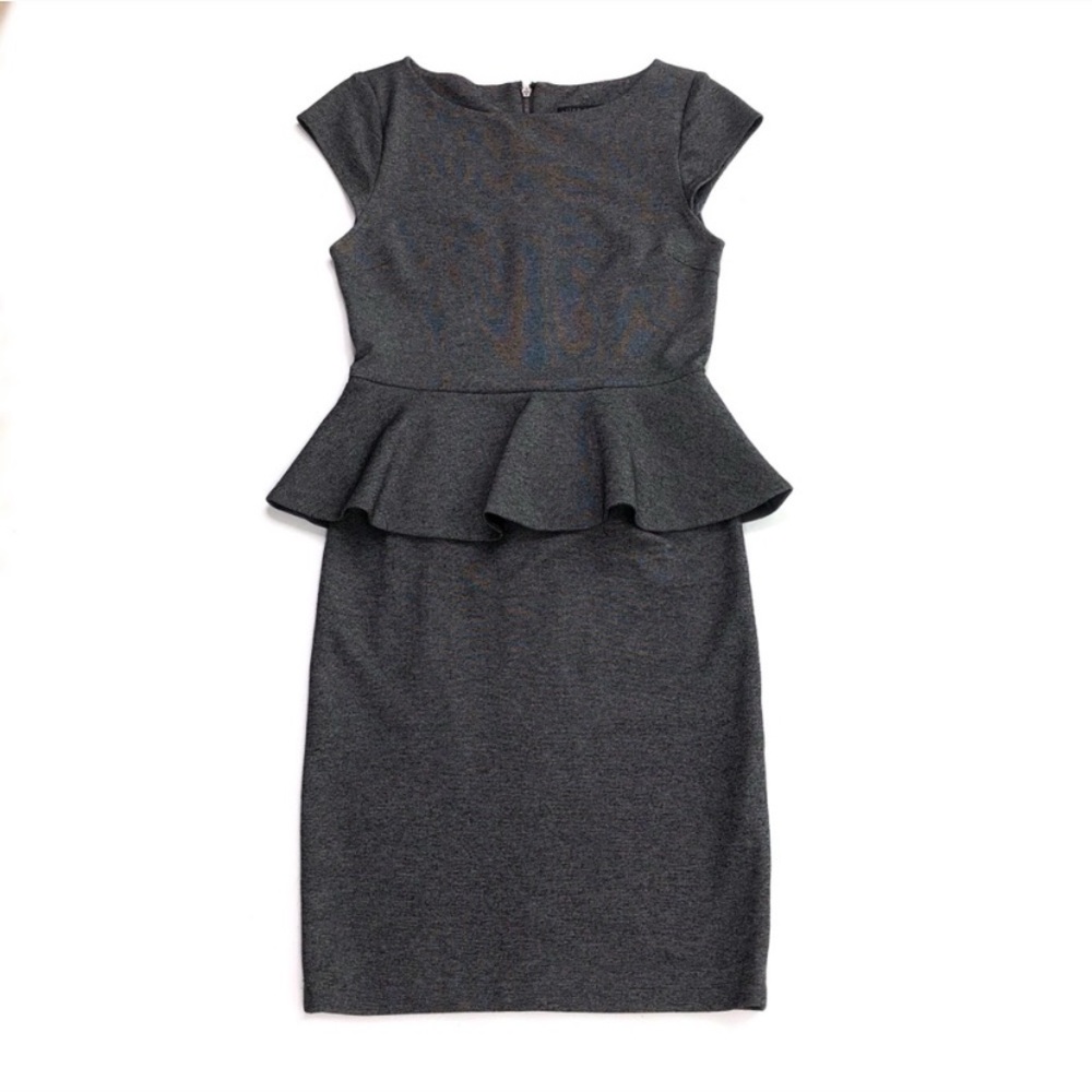 Alice Olivia gray peplum dress